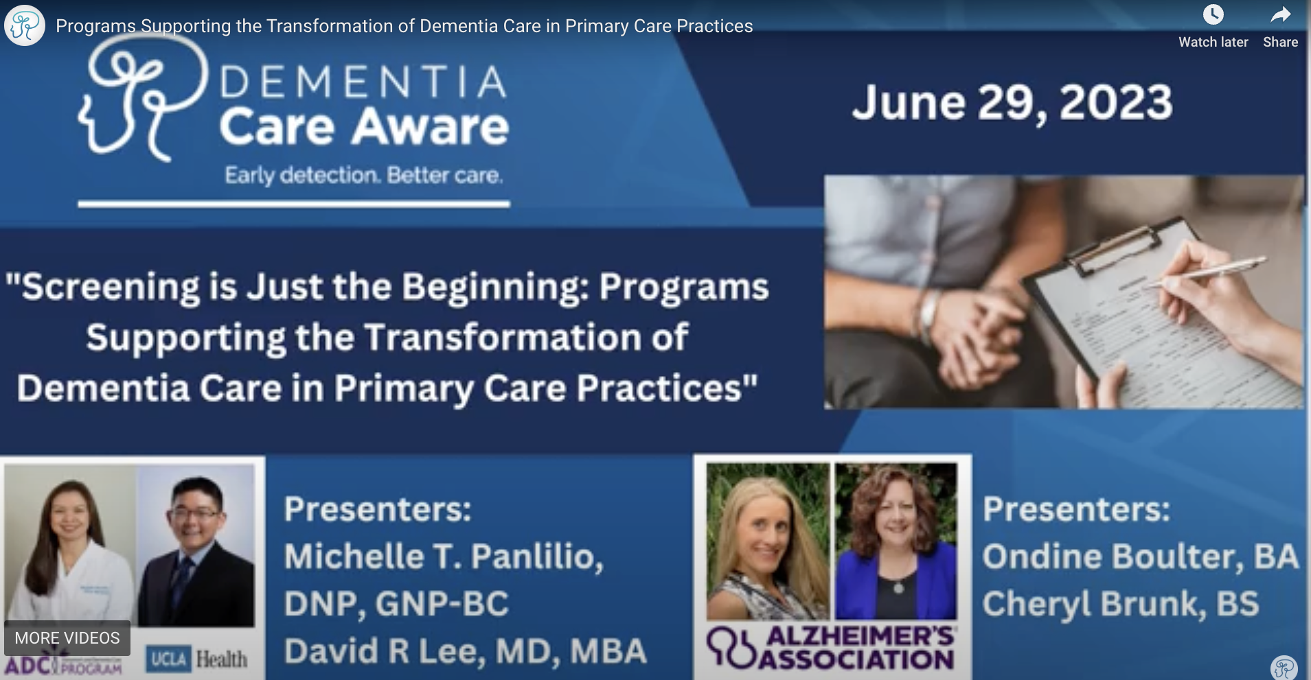 Screening is Just the Beginning: Programs Supporting the Transformation of Dementia Care in Primary Care Practices 